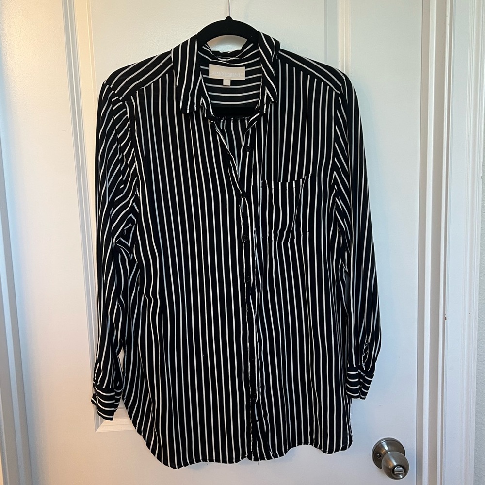 Business casual stripped button down